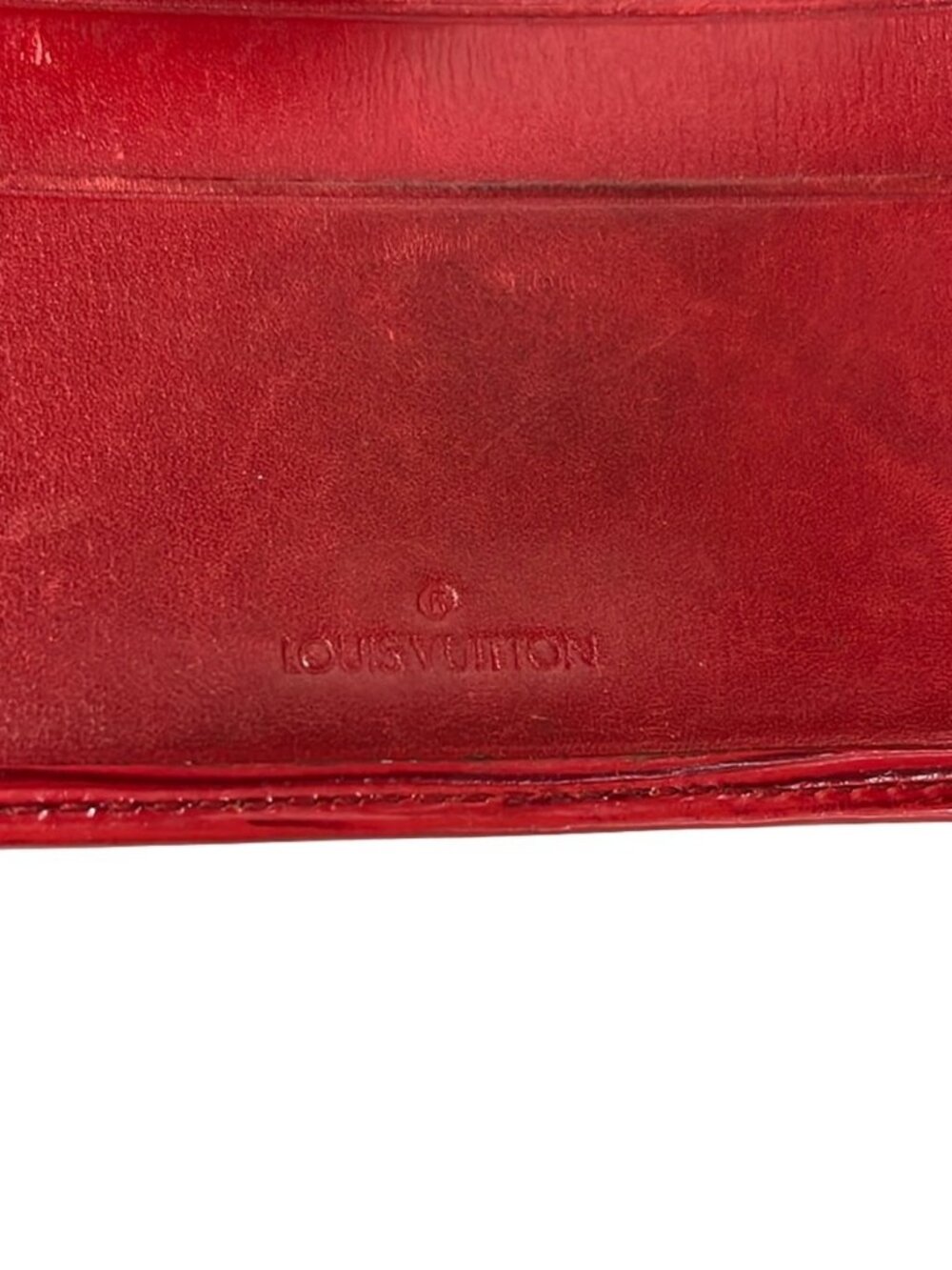 LOUIS VUITTON Porte Billets Cartes Credit Monnaie M63547 Castilian Red Epi - Picture 10 of 10